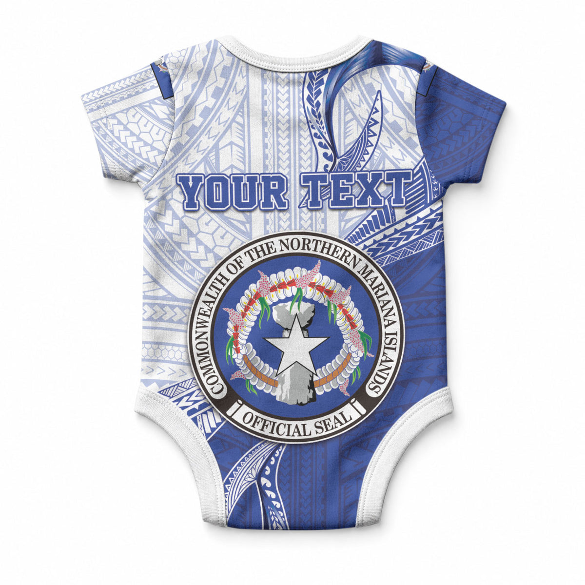 Personalized Northern Mariana Islands Baby Onesie CNMI Seal LT05 - Polynesian Pride