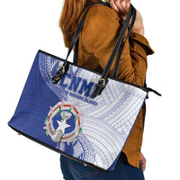Northern Mariana Islands Leather Tote Bag CNMI Seal LT05