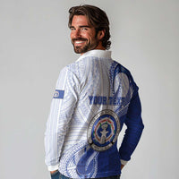 Personalized Northern Mariana Islands Long Sleeve Polo Shirt CNMI Seal