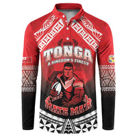 Custom Rugby Tonga MMT Button Sweatshirt Mana O Tonga - Polynesian Pride