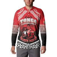 Custom Rugby Tonga MMT Button Sweatshirt Mana O Tonga - Polynesian Pride