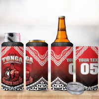 Custom Rugby Tonga MMT 4 in 1 Can Cooler Tumbler Mana O Tonga - Polynesian Pride