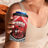 Custom Rugby Tonga MMT 4 in 1 Can Cooler Tumbler Mana O Tonga - Polynesian Pride