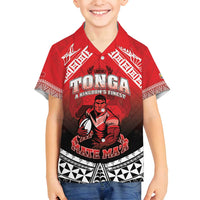 Custom Rugby Tonga MMT Family Matching Long Sleeve Bodycon Dress and Hawaiian Shirt Mana O Tonga - Polynesian Pride