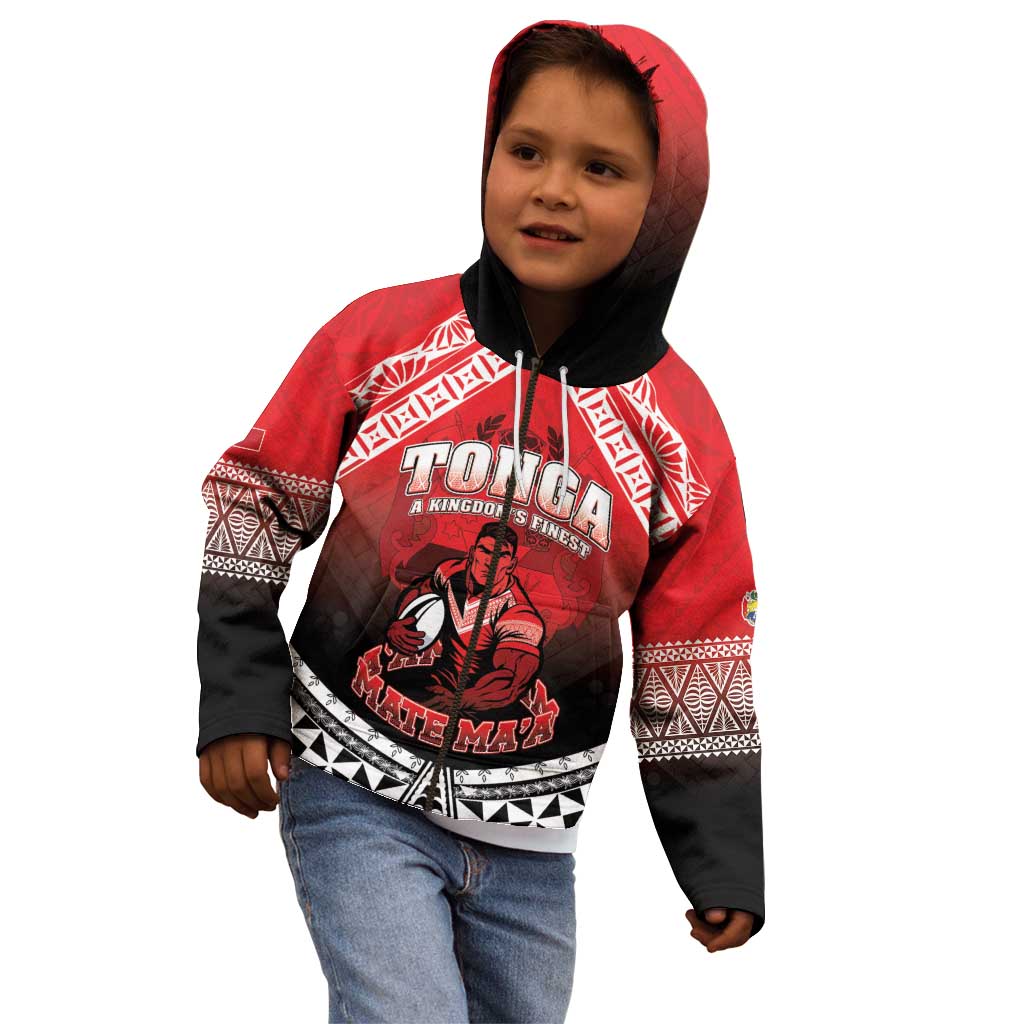 Custom Rugby Tonga MMT Kid Hoodie Mana O Tonga - Polynesian Pride
