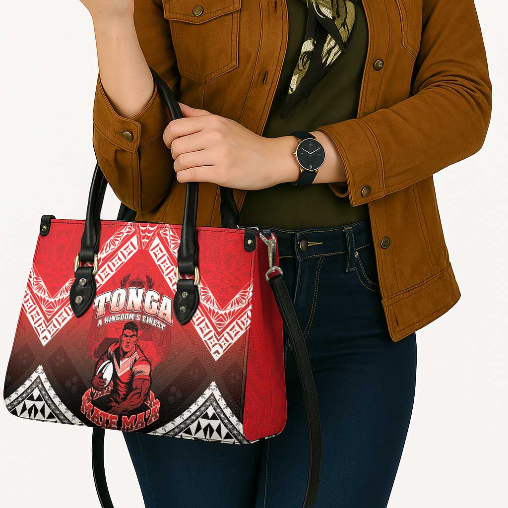 Rugby Tonga MMT Leather Bag Mana O Tonga - Polynesian Pride