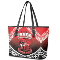 Rugby Tonga MMT Leather Tote Bag Mana O Tonga - Polynesian Pride