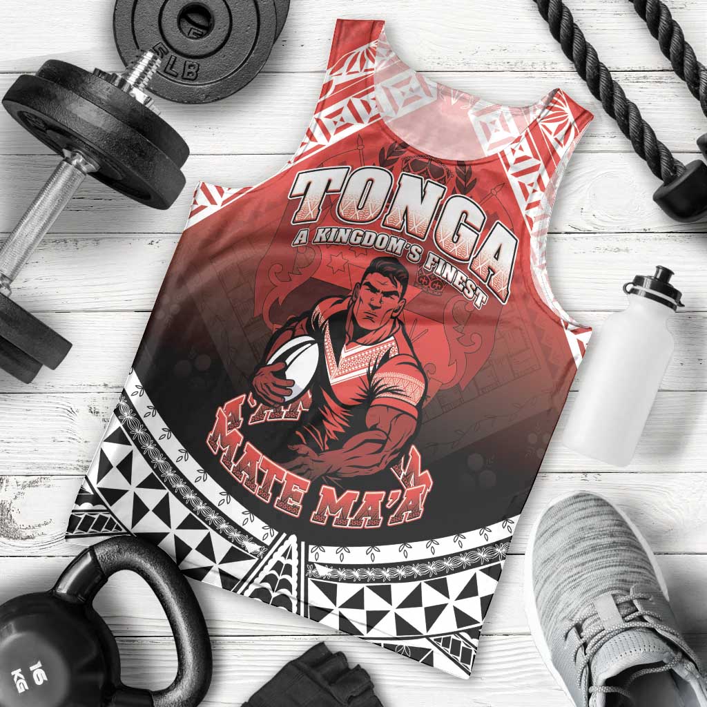Custom Rugby Tonga MMT Men Tank Top Mana O Tonga - Polynesian Pride
