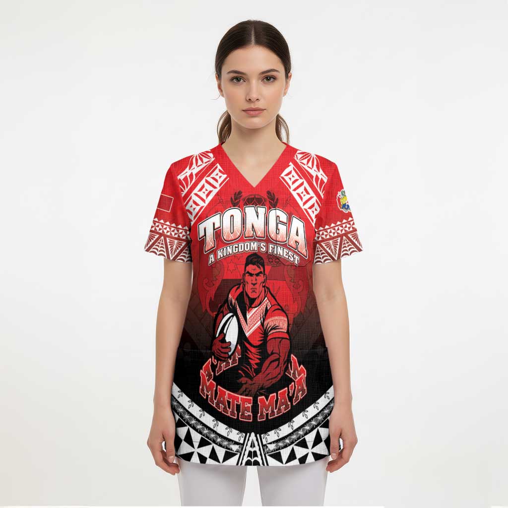 Custom Rugby Tonga MMT Scrub Top Mana O Tonga - Polynesian Pride