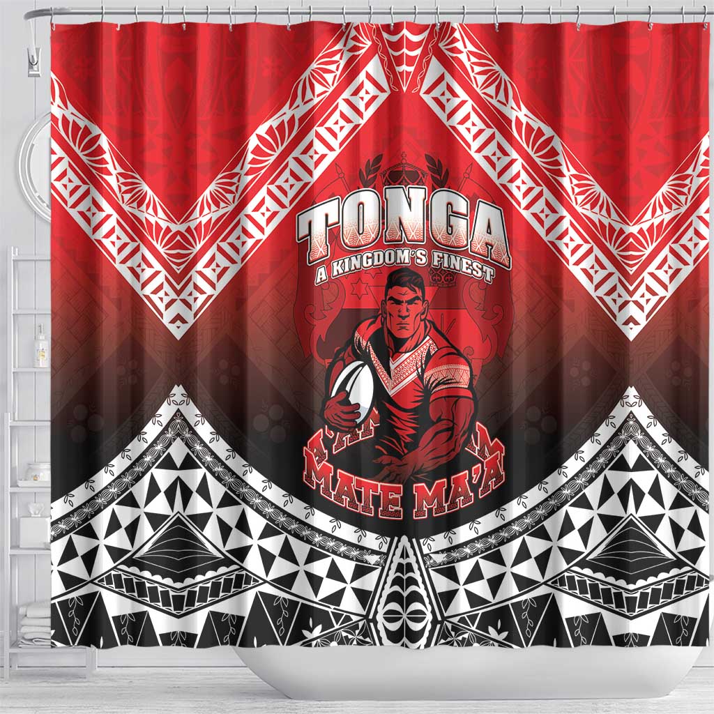 Rugby Tonga MMT Shower Curtain Mana O Tonga - Polynesian Pride