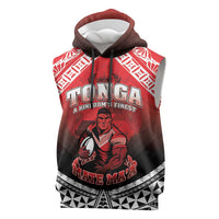 Custom Rugby Tonga MMT Sleeveless Hoodie Mana O Tonga - Polynesian Pride