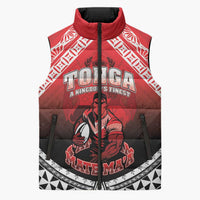 Custom Rugby Tonga MMT Sleeveless Puffer Jacket Mana O Tonga - Polynesian Pride