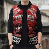 Custom Rugby Tonga MMT Sleeveless Puffer Jacket Mana O Tonga - Polynesian Pride