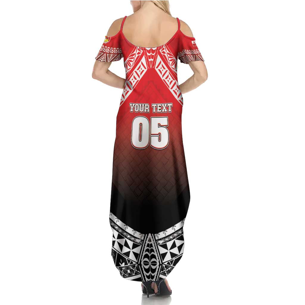 Custom Rugby Tonga MMT Summer Maxi Dress Mana O Tonga - Polynesian Pride