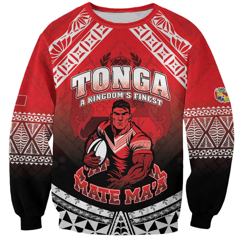 Custom Rugby Tonga MMT Sweatshirt Mana O Tonga - Polynesian Pride
