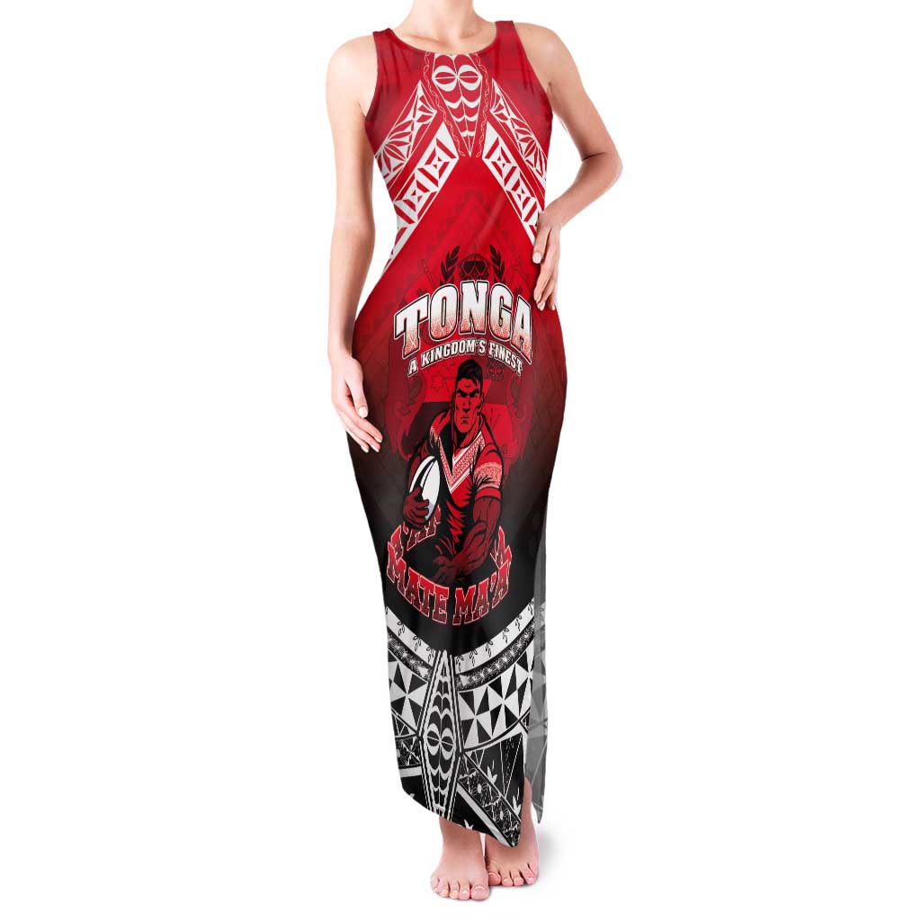 Custom Rugby Tonga MMT Tank Maxi Dress Mana O Tonga - Polynesian Pride