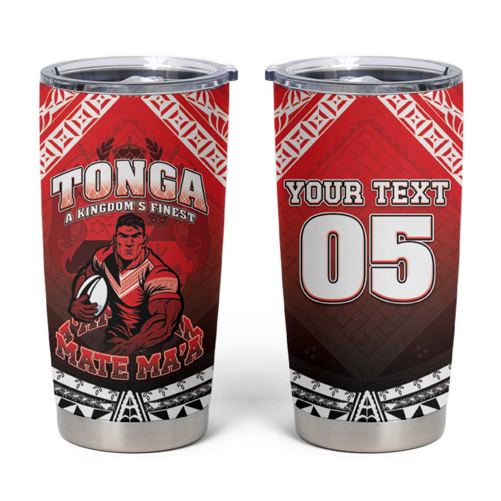 Custom Rugby Tonga MMT Tumbler Cup Mana O Tonga - Polynesian Pride