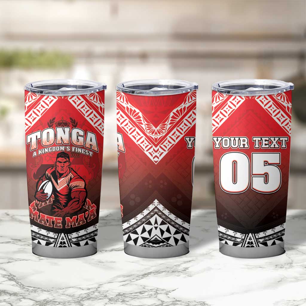 Custom Rugby Tonga MMT Tumbler Cup Mana O Tonga - Polynesian Pride