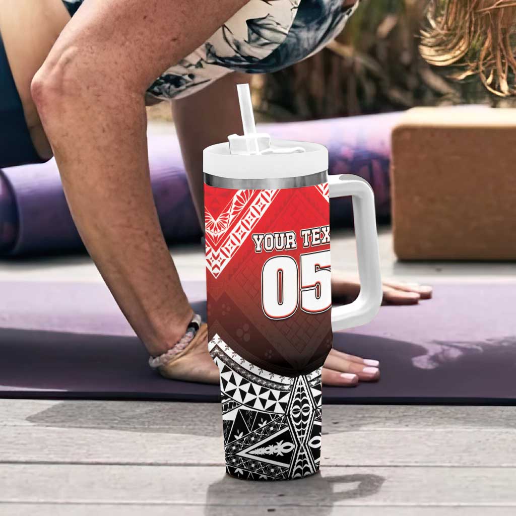 Custom Rugby Tonga MMT Tumbler With Handle Mana O Tonga - Polynesian Pride