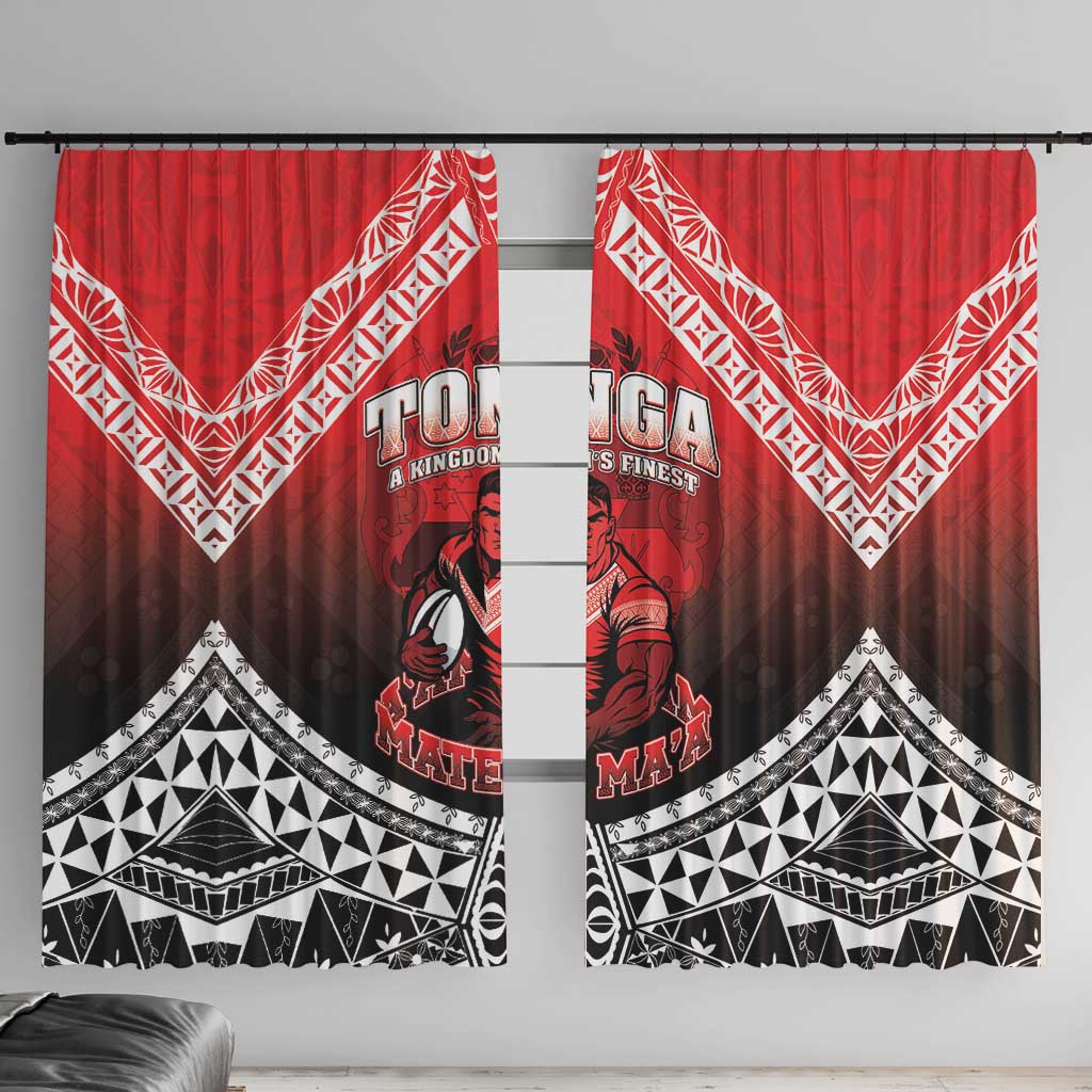 Rugby Tonga MMT Window Curtain Mana O Tonga - Polynesian Pride