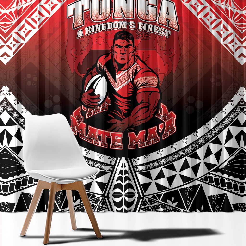 Rugby Tonga MMT Window Curtain Mana O Tonga - Polynesian Pride