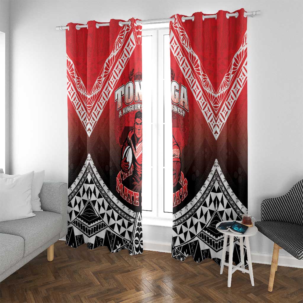 Rugby Tonga MMT Window Curtain Mana O Tonga - Polynesian Pride
