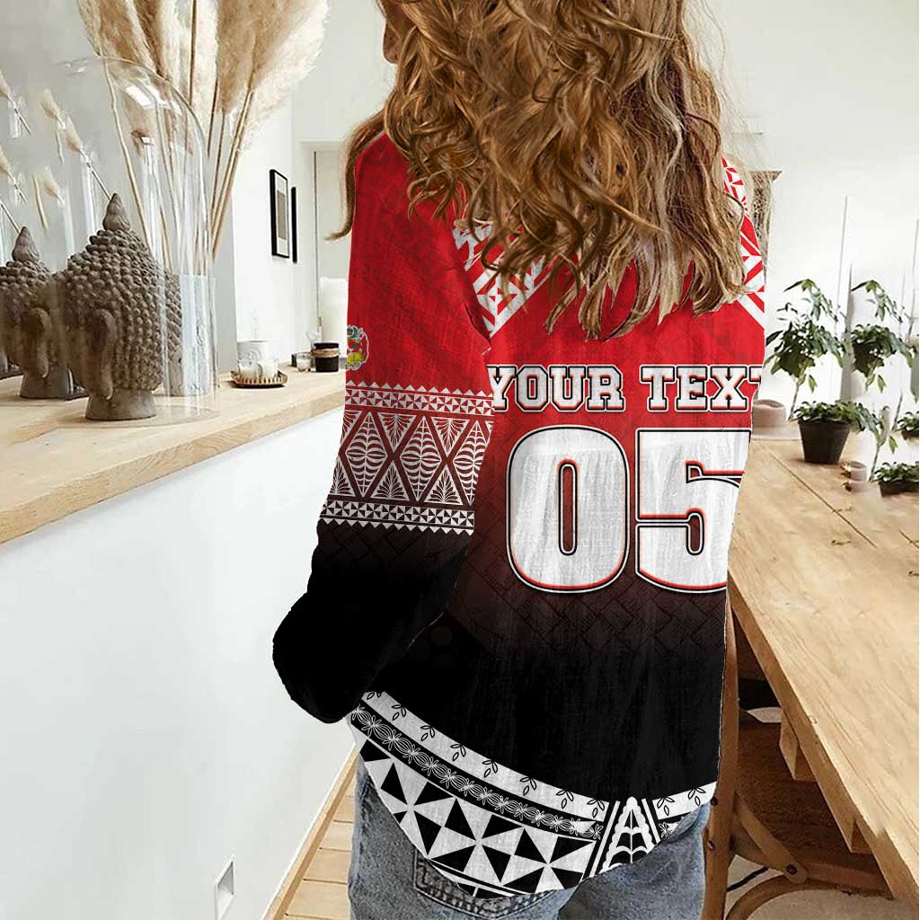Custom Rugby Tonga MMT Women Casual Shirt Mana O Tonga - Polynesian Pride