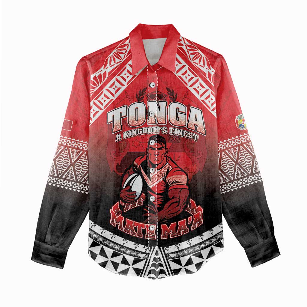 Custom Rugby Tonga MMT Women Casual Shirt Mana O Tonga - Polynesian Pride