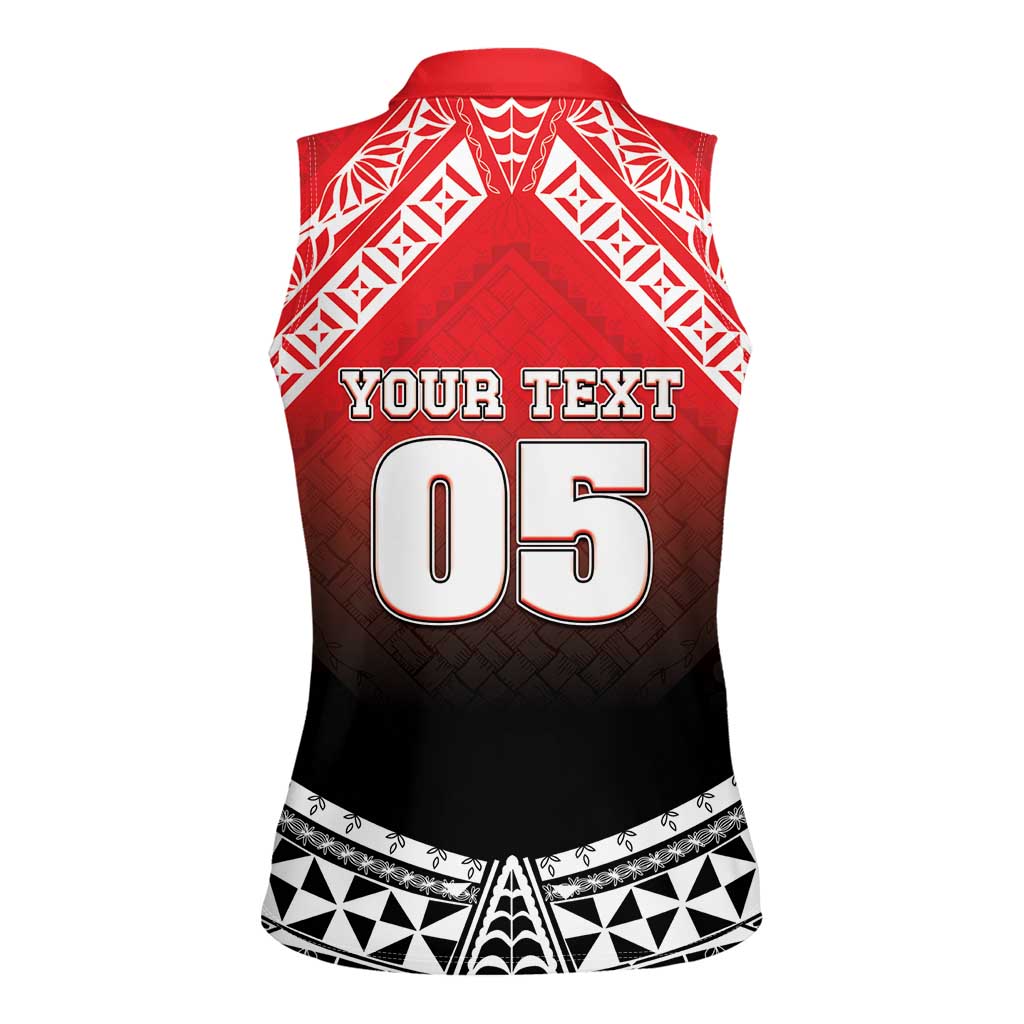 Custom Rugby Tonga MMT Women Sleeveless Polo Shirt Mana O Tonga - Polynesian Pride