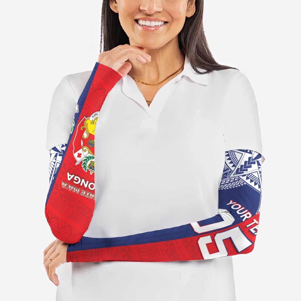 Custom Rugby Samoa And Tonga Arm Sleeves Toa Samoa With Mate Maa - Polynesian Pride