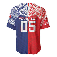 Custom Rugby Samoa And Tonga Baseball Jersey Toa Samoa With Mate Maa - Polynesian Pride