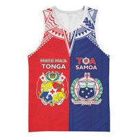 Custom Rugby Samoa And Tonga Basketball Jersey Toa Samoa With Mate Maa - Polynesian Pride