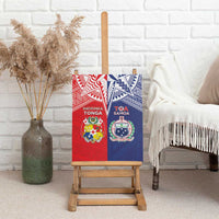 Rugby Samoa And Tonga Canvas Wall Art Toa Samoa With Mate Maa - Polynesian Pride
