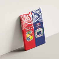 Rugby Samoa And Tonga Canvas Wall Art Toa Samoa With Mate Maa - Polynesian Pride