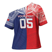 Custom Rugby Samoa And Tonga Cross Shoulder Shirt Toa Samoa With Mate Maa - Polynesian Pride