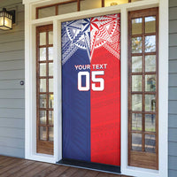 Custom Rugby Samoa And Tonga Door Cover Toa Samoa With Mate Maa - Polynesian Pride