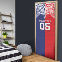 Custom Rugby Samoa And Tonga Door Cover Toa Samoa With Mate Maa - Polynesian Pride