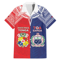 Custom Rugby Samoa And Tonga Family Matching Mermaid Dress and Hawaiian Shirt Toa Samoa With Mate Maa - Polynesian Pride