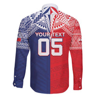 Custom Rugby Samoa And Tonga Family Matching Off Shoulder Short Dress and Hawaiian Shirt Toa Samoa With Mate Maa - Polynesian Pride