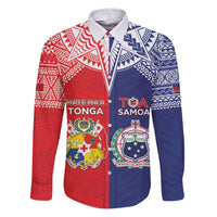 Custom Rugby Samoa And Tonga Family Matching Puletasi and Hawaiian Shirt Toa Samoa With Mate Maa - Polynesian Pride