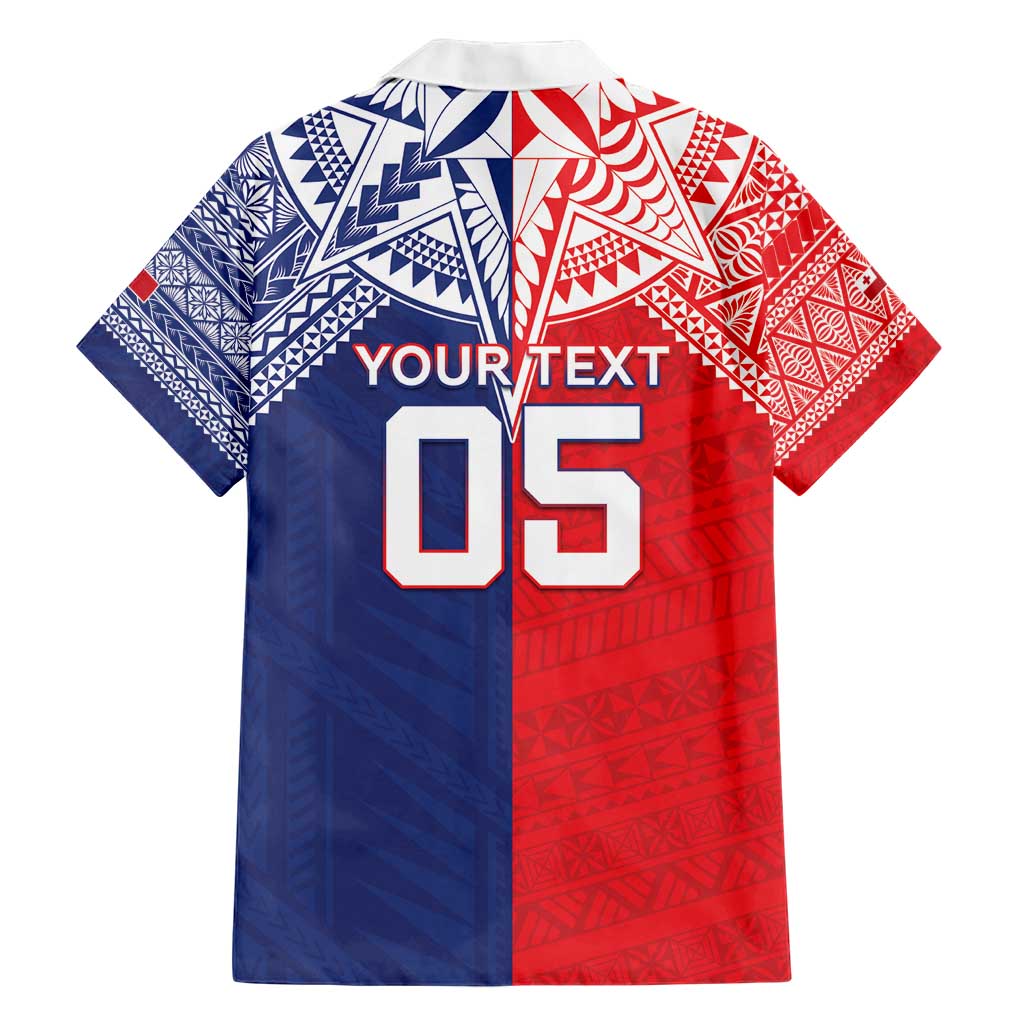 Custom Rugby Samoa And Tonga Family Matching Short Sleeve Bodycon Dress and Hawaiian Shirt Toa Samoa With Mate Maa - Polynesian Pride