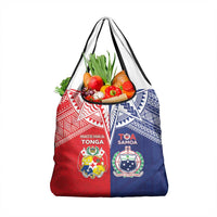 Rugby Samoa And Tonga Grocery Bag Toa Samoa With Mate Maa - Polynesian Pride