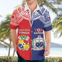 Custom Rugby Samoa And Tonga Hawaiian Shirt Toa Samoa With Mate Maa - Polynesian Pride
