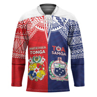 Custom Rugby Samoa And Tonga Hockey Jersey Toa Samoa With Mate Maa - Polynesian Pride