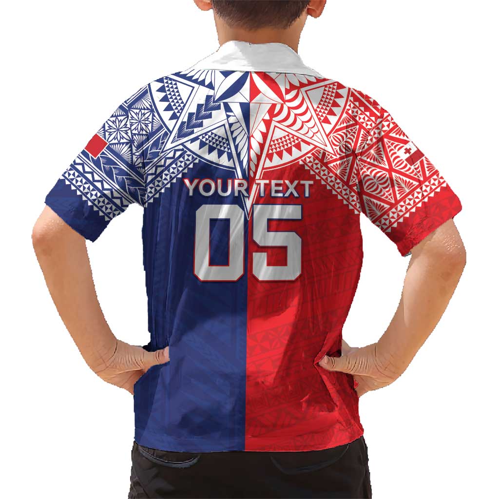Custom Rugby Samoa And Tonga Kid Hawaiian Shirt Toa Samoa With Mate Maa - Polynesian Pride