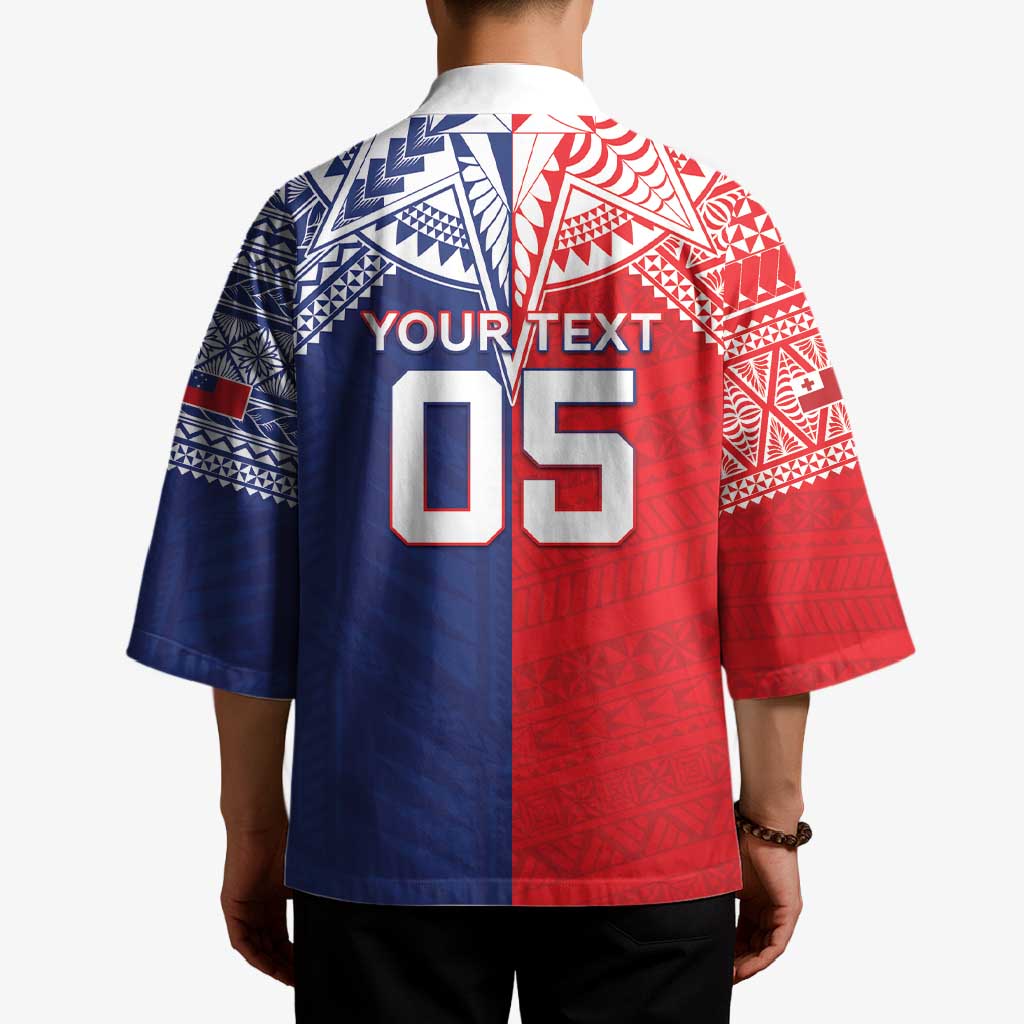 Custom Rugby Samoa And Tonga Kimono Toa Samoa With Mate Maa - Polynesian Pride
