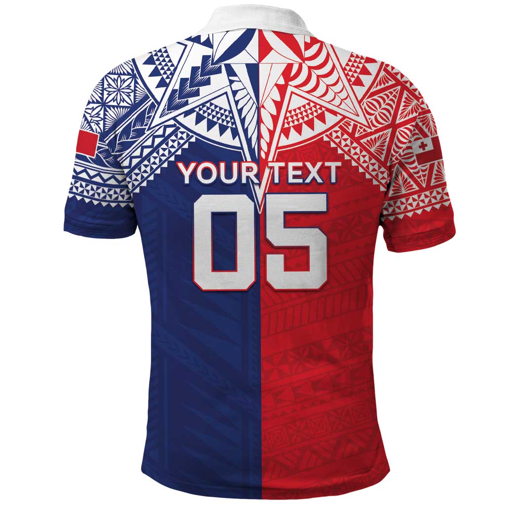 Custom Rugby Samoa And Tonga Polo Shirt Toa Samoa With Mate Maa - Polynesian Pride