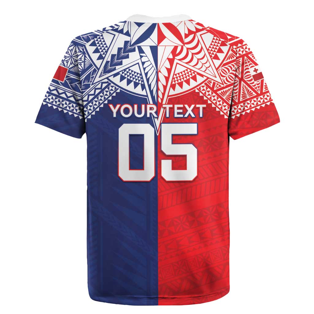 Custom Rugby Samoa And Tonga Rugby Jersey Toa Samoa With Mate Maa - Polynesian Pride