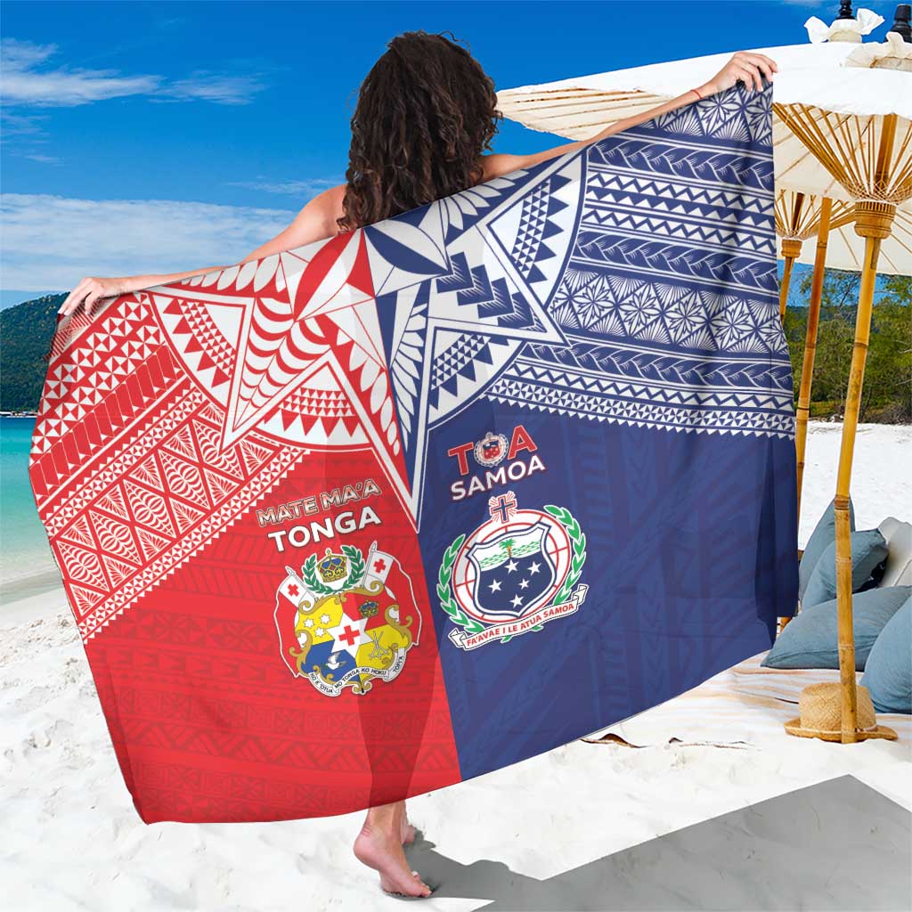 Rugby Samoa And Tonga Sarong Toa Samoa With Mate Maa - Polynesian Pride
