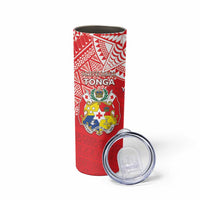 Custom Rugby Samoa And Tonga Skinny Tumbler Toa Samoa With Mate Maa - Polynesian Pride
